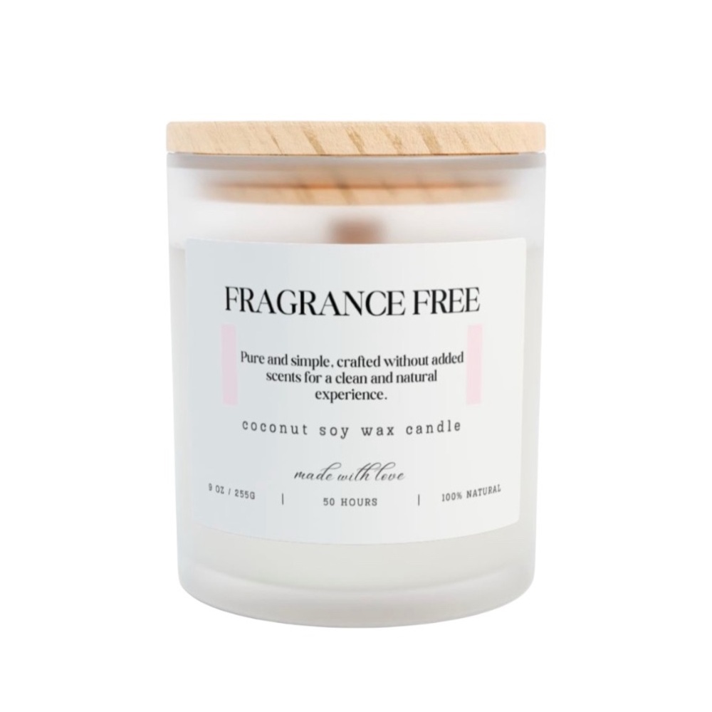 Fragrance Free Coconut Soy Wax Candle - PRE-ORDER